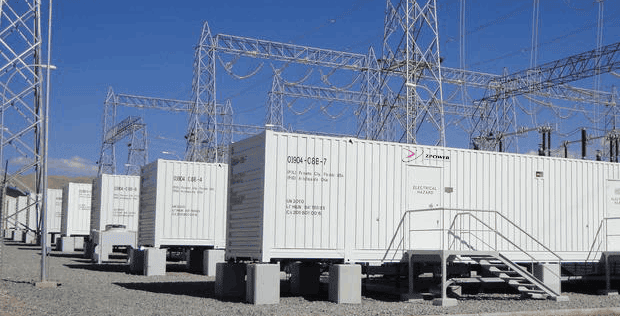 ZPOWER industrial modular power units in a substation setting